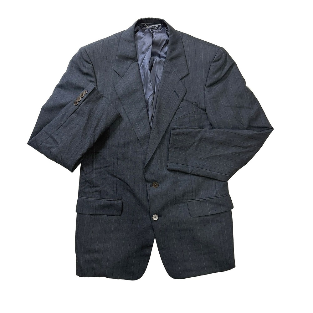 Gieves & Hawkes Savile Row Grey Pinstripe Pure Wool Blazer Jacket Mens 44R